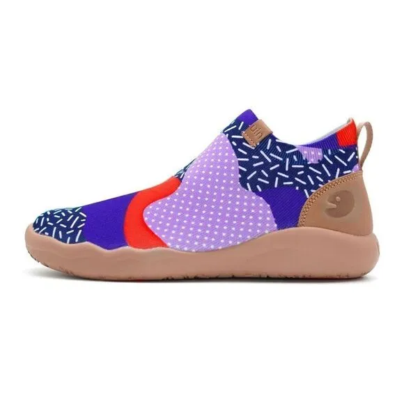 UIN Women's Shoes High Top Knitted Boots Sneaker (Endless Purple Pursuit)