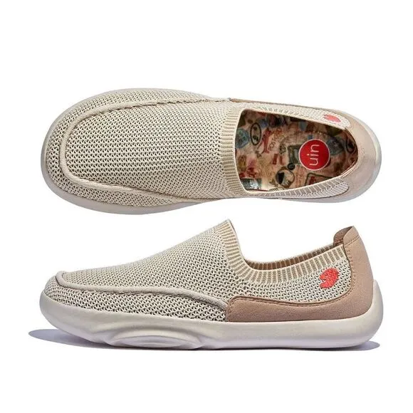 UIN Women's Travel Shoes Casual Comfort Loafers Mojacar (Cappuccino)