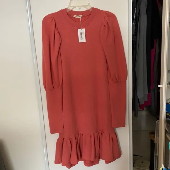 Ulla Johnson Pink Puff Sleeve Dress