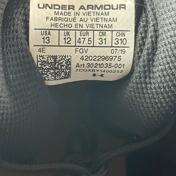 Under Armour Valsetz RTS 1.5 Men’s Black Tactical Combat Lace Up Boots Size 13