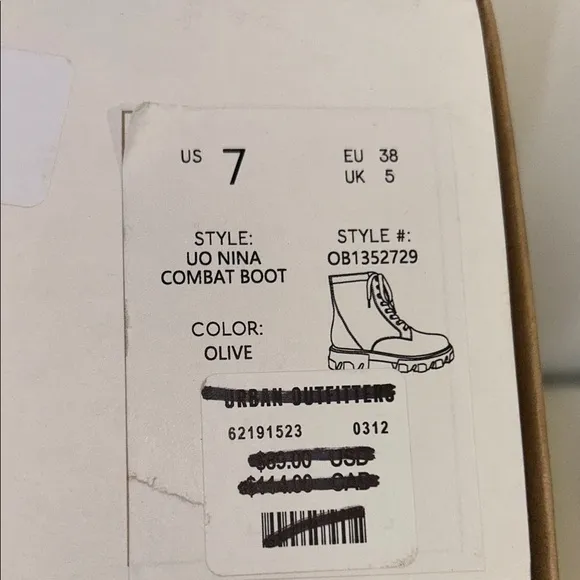 Urban Outfitters UO Nina Combat Boots (B7)