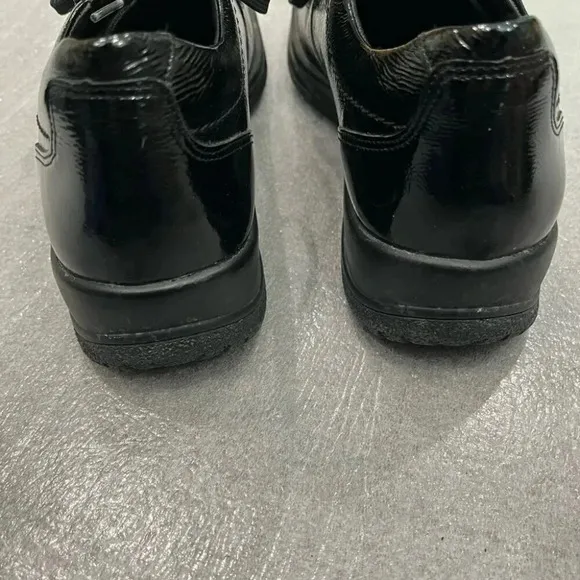 [US8]Mephisto Black Patent Leather Lace Up Comfort Shoes Sneakers-Made in France