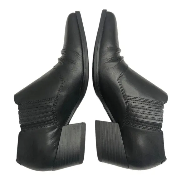 VAGABOND “Mandy” Leather Western Hipster Low Heel Ankle Boots 38 EUC