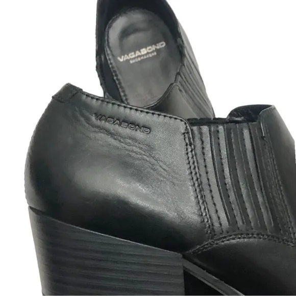 VAGABOND “Mandy” Leather Western Hipster Low Heel Ankle Boots 38 EUC