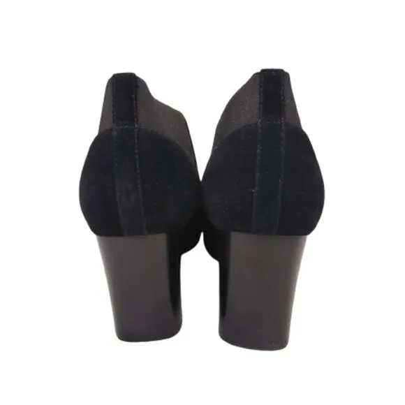 VANELi Black Suede Elastic Ankle Booties Size 11 WIDE