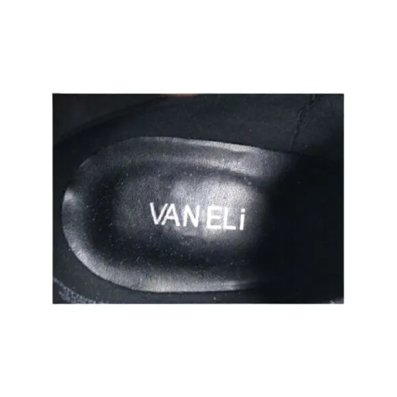 VANELi Black Suede Elastic Ankle Booties Size 11 WIDE