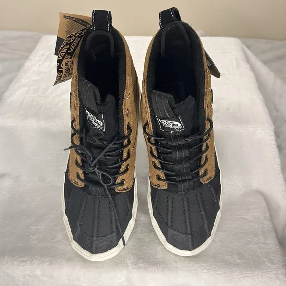 Vans MTE-2 SK8-HI Del Pato Black Brown Waterproof Shoes Men 7.5 Women's 9 Nwob
