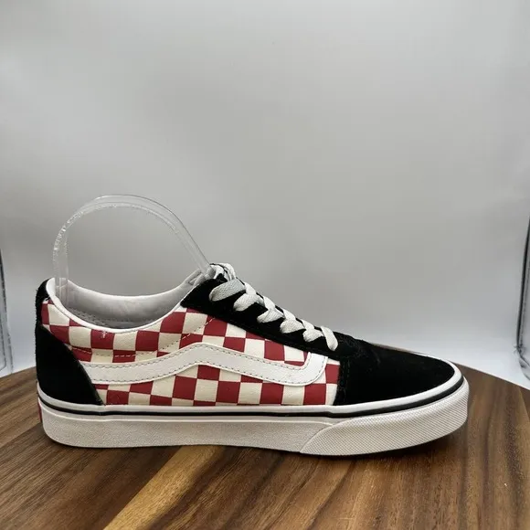 Vans Old Skool Checkerboard Low Top Shoes Suede Skater Casual Lace Women's 7.5