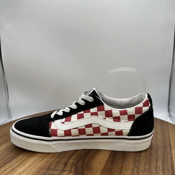 Vans Old Skool Checkerboard Low Top Shoes Suede Skater Casual Lace Women's 7.5