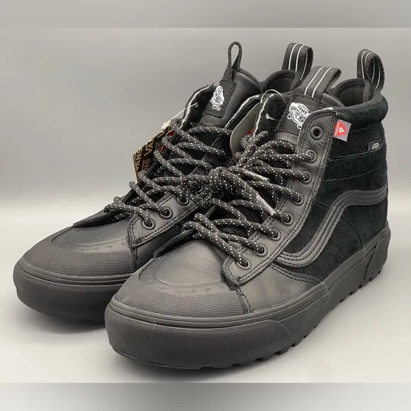 Vans Sk8 Hi Mte 2 Black/Black 3M Primaloft Hydroguard Boots Men’s 8 &amp; 9 NEW