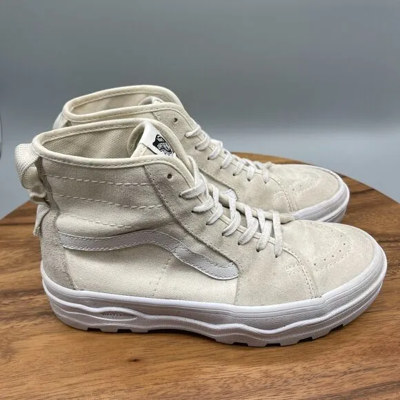 Vans Ultracush Shoes Womens Size 7 Waffle Cup High Top Off White Comfort Sneaker