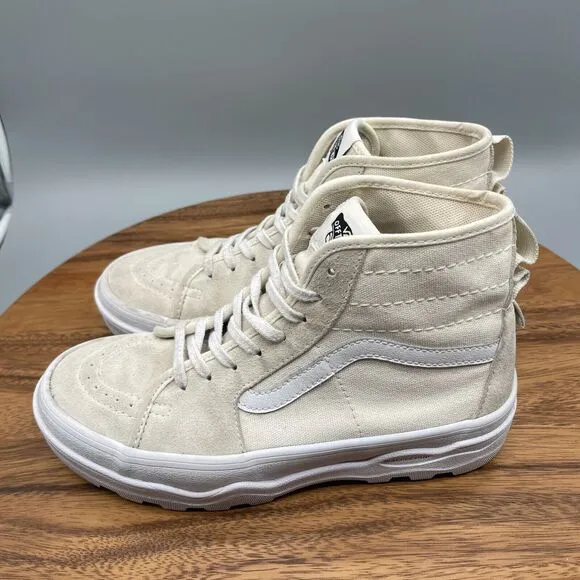Vans Ultracush Shoes Womens Size 7 Waffle Cup High Top Off White Comfort Sneaker