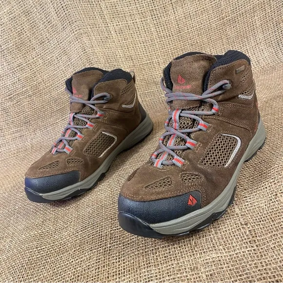 Vasque  Boots Breeze Leather Hiking Brown Waterproof Women's size 7 Children 6