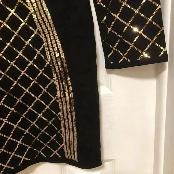 ⭐️🖤Venus Black and Gold Sequin Bodycon Dress ⭐️🖤