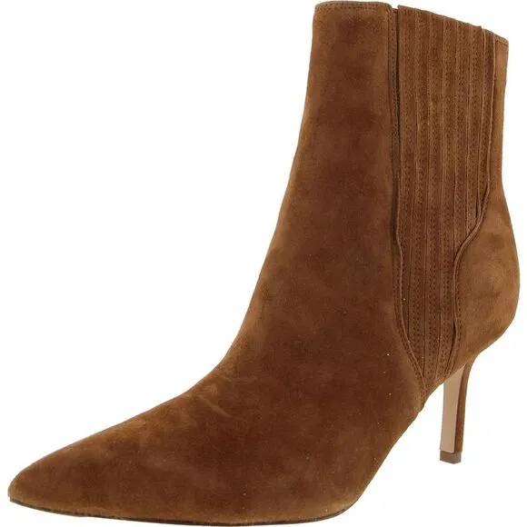 Veronica Beard Womens Lisa 70 Brown Suede Ankle Chelsea Boots Shoes Used