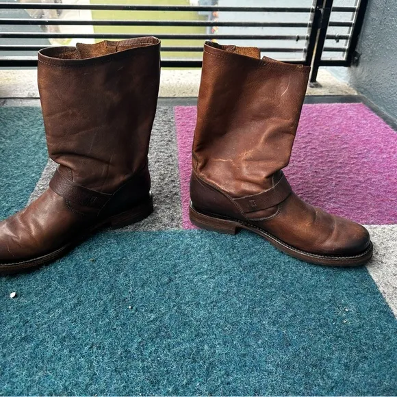 Veronica Frye Brown Leather Boots