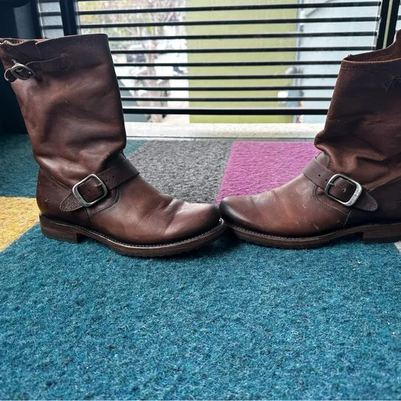 Veronica Frye Brown Leather Boots