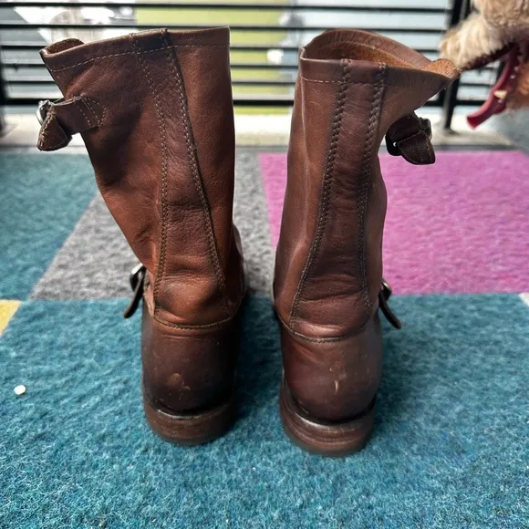 Veronica Frye Brown Leather Boots