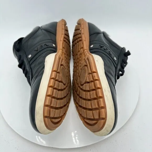 Versace Jeans Couture Men Size EU 43 US 10 Black Leather Lace Up Casual Shoes