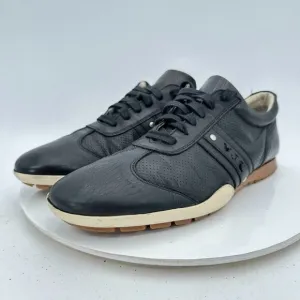 Versace Jeans Couture Men Size EU 43 US 10 Black Leather Lace Up Casual Shoes