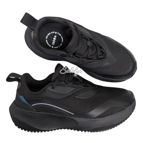 Vessi Tidal Black on Black Waterproof Dyma-Tex Vegan Lace Up Sneaker Womens 5.5