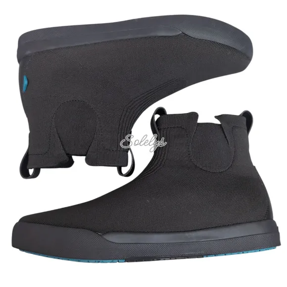 Vessi Weekend Chelsea Asphalt Black on Black DymaTex Knit Waterproof Boot Men 11