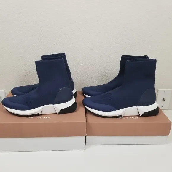 Via Spiga Verion Sapphire Sock Boots Sneakers