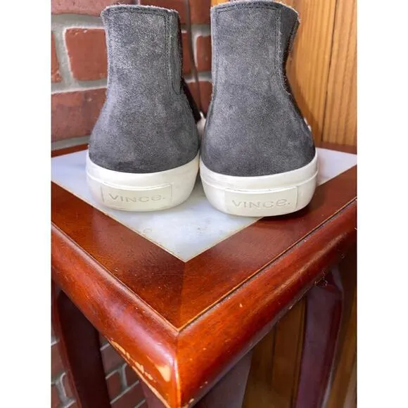Vince Abe Sport Grey Charcoal Suede Chukka Lace Up Ankle Shoes/Boots Men…