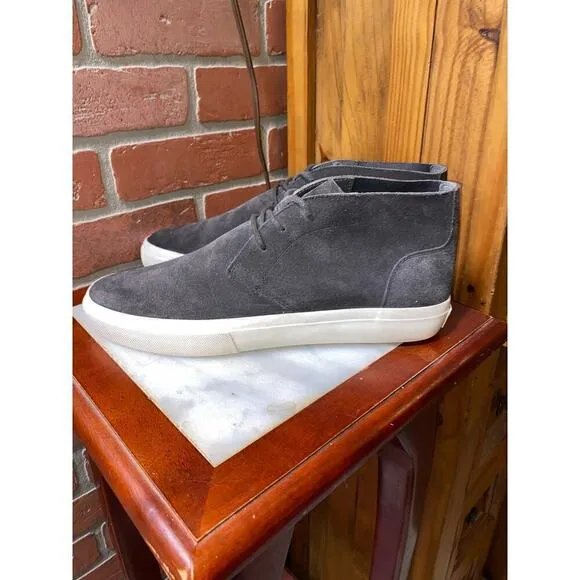 Vince Abe Sport Grey Charcoal Suede Chukka Lace Up Ankle Shoes/Boots Men…