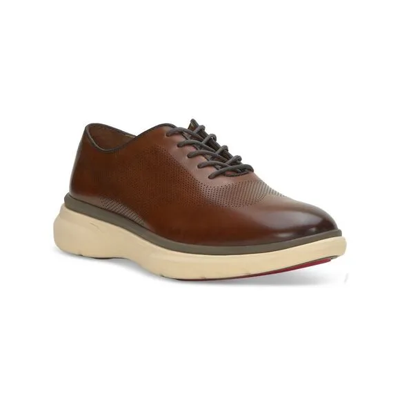 VINCE CAMUTO Mens Brown Eyelets Wingtip Oxford Talmai Wedge Sneakers Shoes 12 M