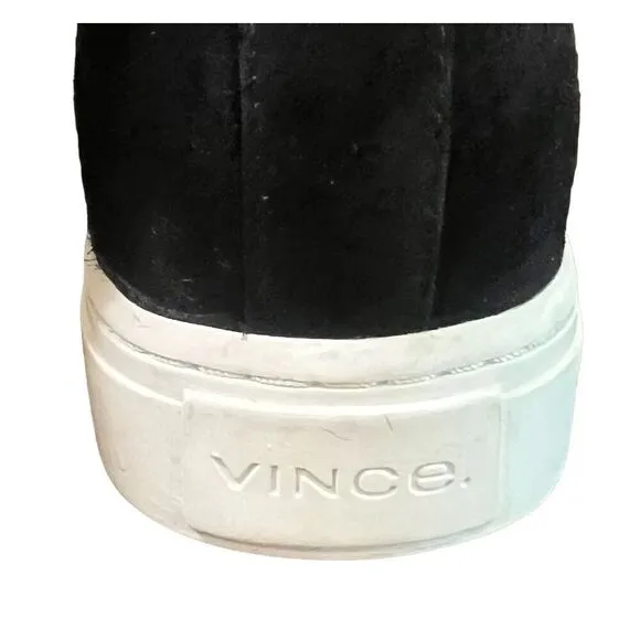 VINCE Norman 2 Suede &amp; Faux Fur-Lined Boots in Black NWOB Size 7 1/2