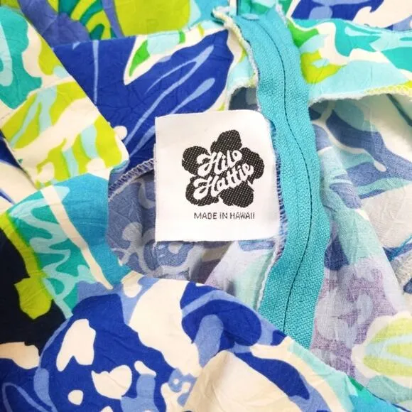 Vintage 80s Hawaiian Hilo Hattie rayon mini dress