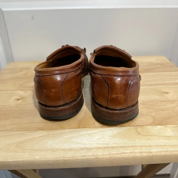 Vintage Allen Edmonds Cody Mens Size 9D Brown Leather Tassel Dress Shoes Loafers