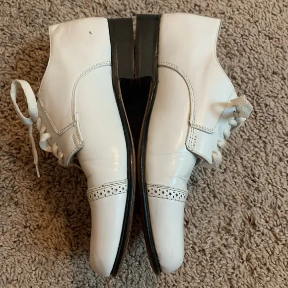 Vintage Aris Allen Dancing Dancer Shoes Loafers Leather White Size 6.5