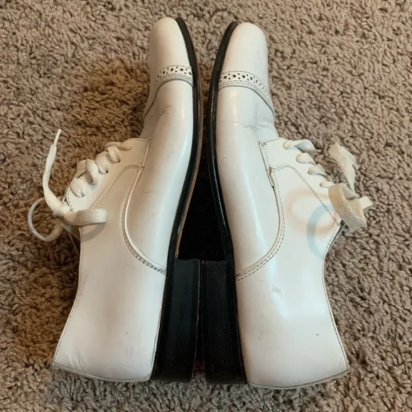 Vintage Aris Allen Dancing Dancer Shoes Loafers Leather White Size 6.5