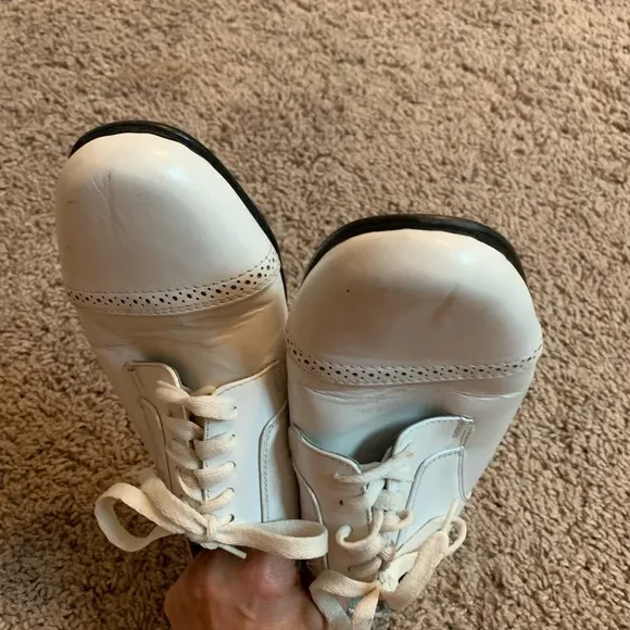 Vintage Aris Allen Dancing Dancer Shoes Loafers Leather White Size 6.5