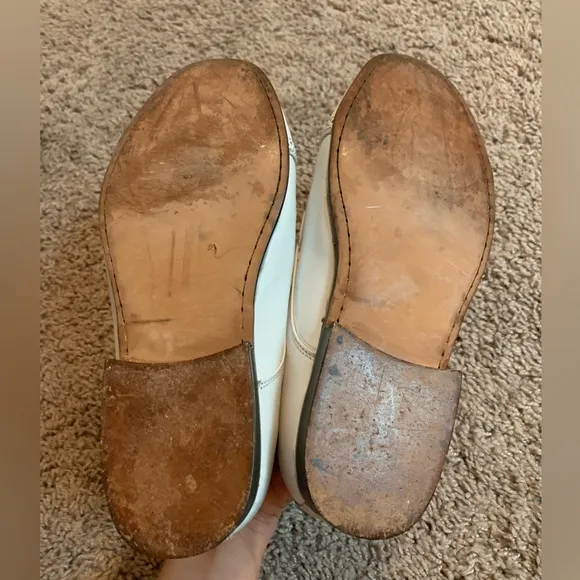 Vintage Aris Allen Dancing Dancer Shoes Loafers Leather White Size 6.5