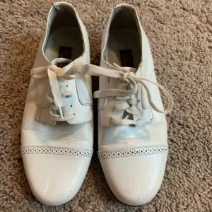Vintage Aris Allen Dancing Dancer Shoes Loafers Leather White Size 6.5
