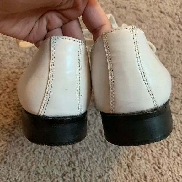 Vintage Aris Allen Dancing Dancer Shoes Loafers Leather White Size 6.5