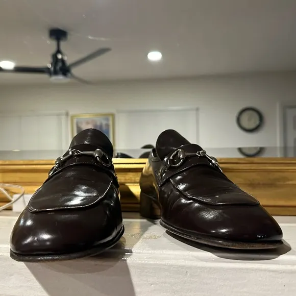 Vintage Gucci patent Leather Loafers Men's Size 11