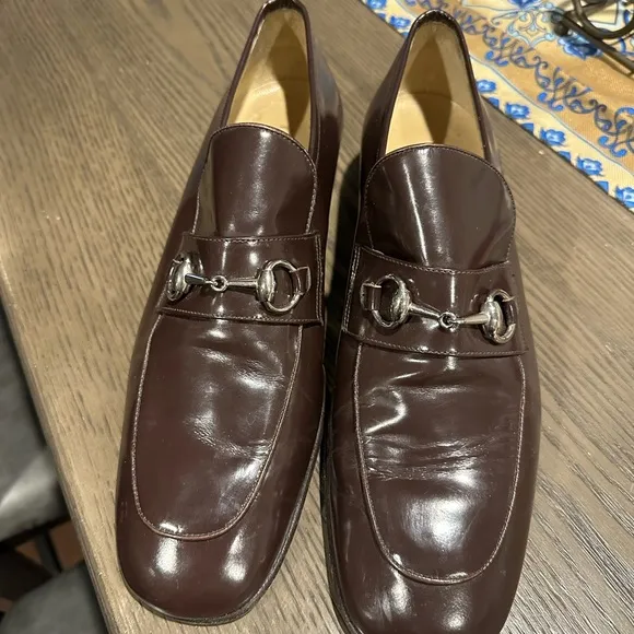 Vintage Gucci patent Leather Loafers Men's Size 11