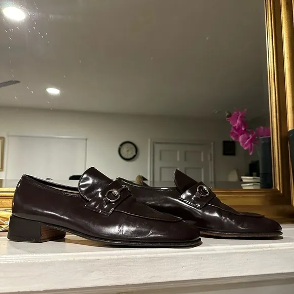 Vintage Gucci patent Leather Loafers Men's Size 11