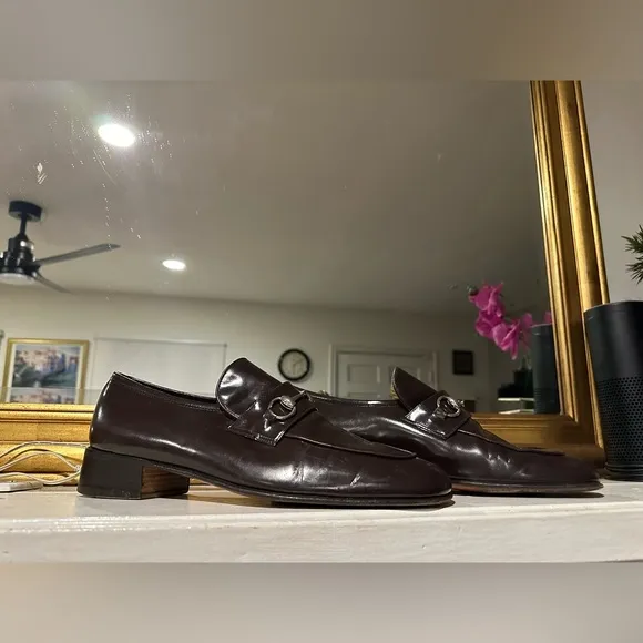 Vintage Gucci patent Leather Loafers Men's Size 11
