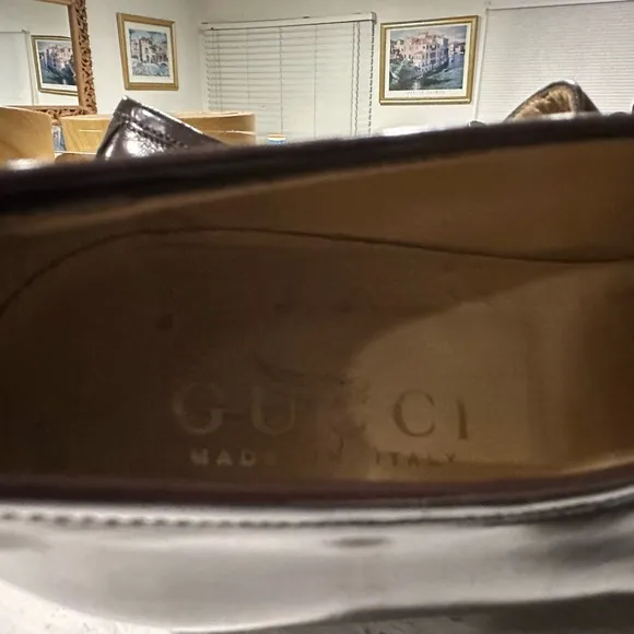 Vintage Gucci patent Leather Loafers Men's Size 11