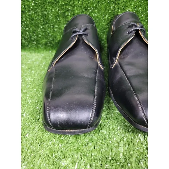 Vintage John Fluevog George Cox Black Leather Dress Shoes Made‎ In England US 12
