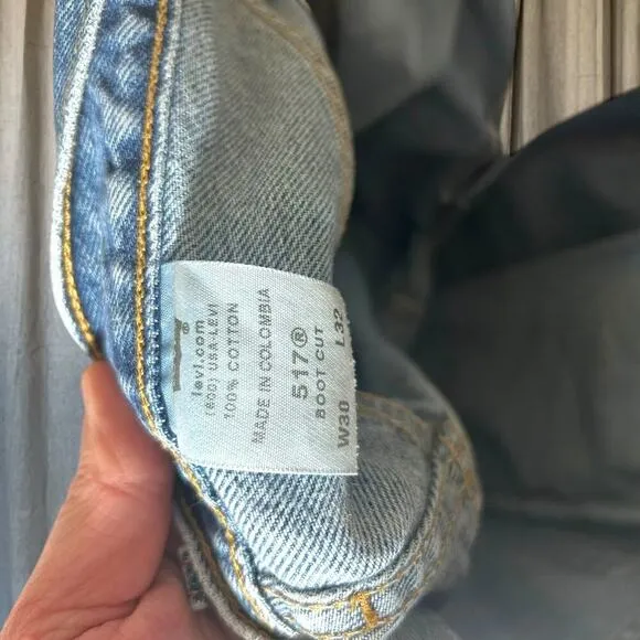 Vintage Levi’s 517 Bootcut Jeans – Made in USA, 100% Cotton
