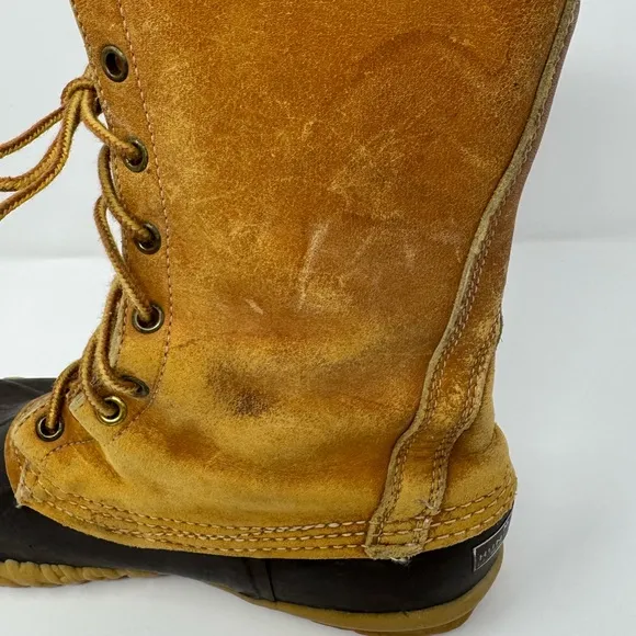 Vintage LL Bean Maine Hunting Shoe Duck Boots, Sz 10, winter, waterproof leather