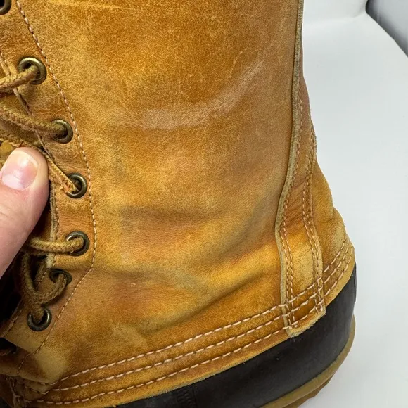 Vintage LL Bean Maine Hunting Shoe Duck Boots, Sz 10, winter, waterproof leather