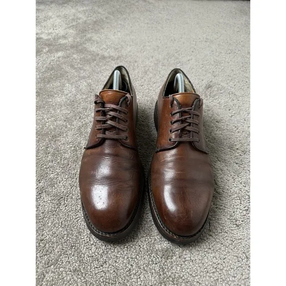 Vintage Mens Boots 90s Polo Ralph Lauren Lace Up Brown Dress Shoes, Size 9 D