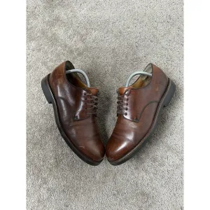 Vintage Mens Boots 90s Polo Ralph Lauren Lace Up Brown Dress Shoes, Size 9 D